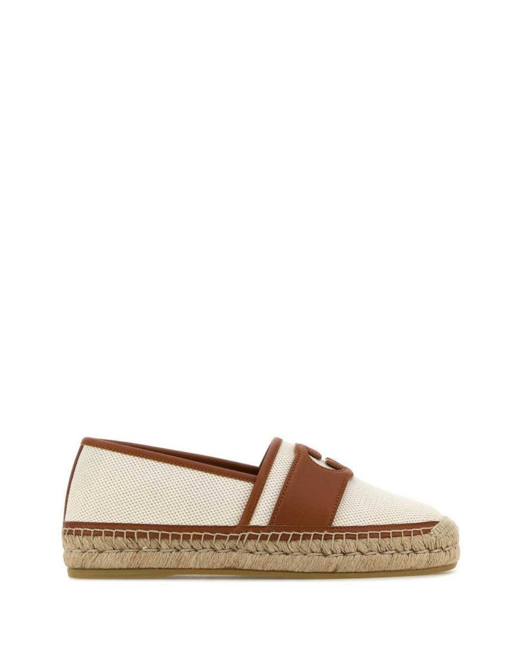 Gucci Brown Ivory Canvas Espadrilles for men