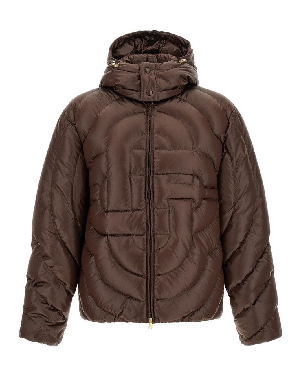 Casablanca Brown Quilted Hood Jacket for men