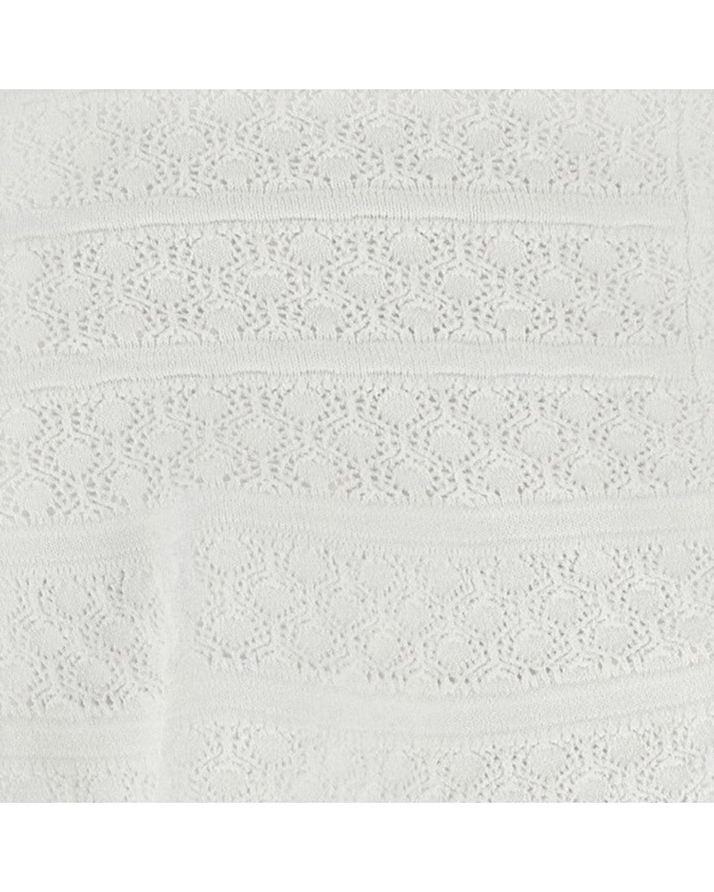 Self-Portrait White Embellished Mini Skirt