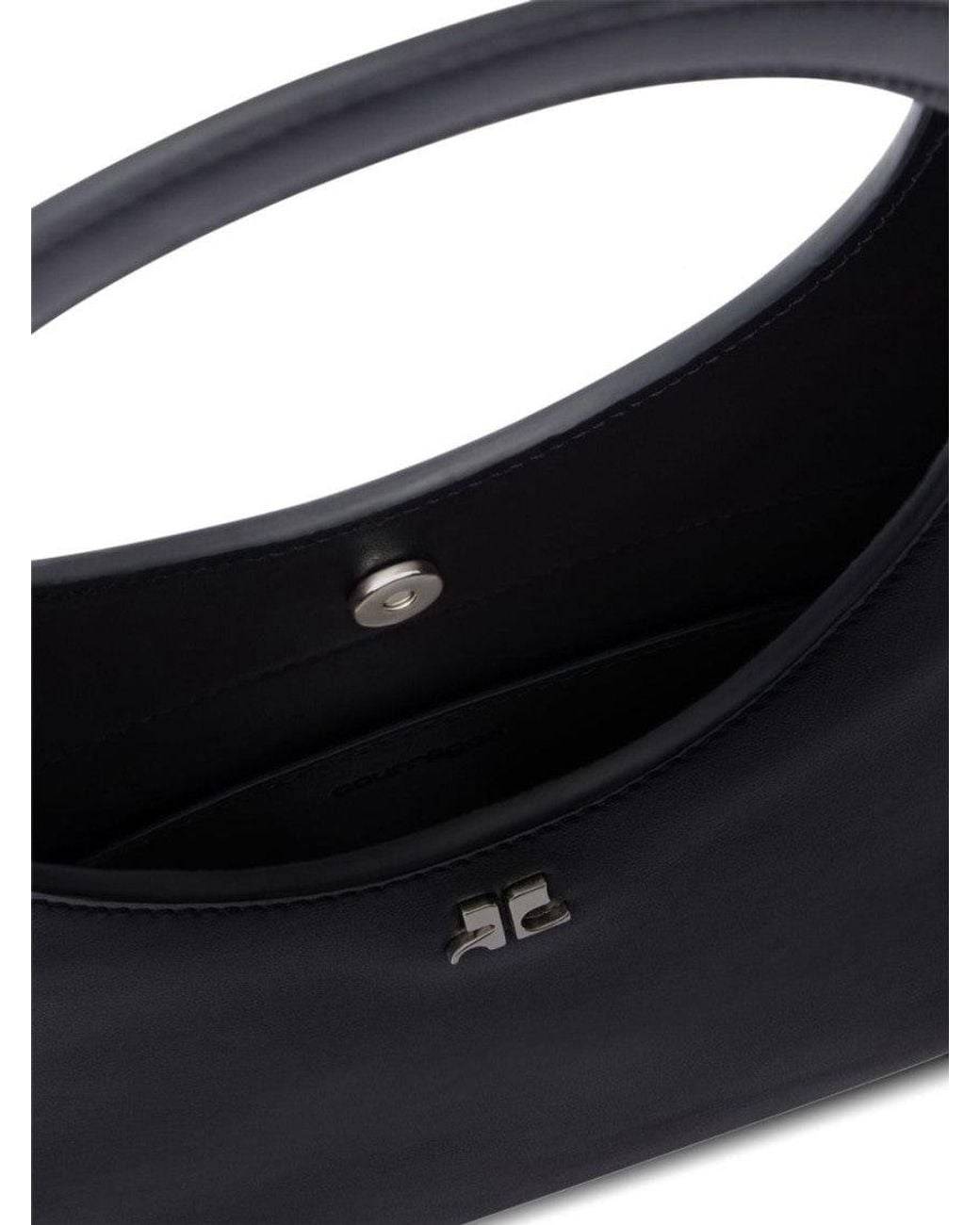 Courreges Black Holy Medium Hobo Bag