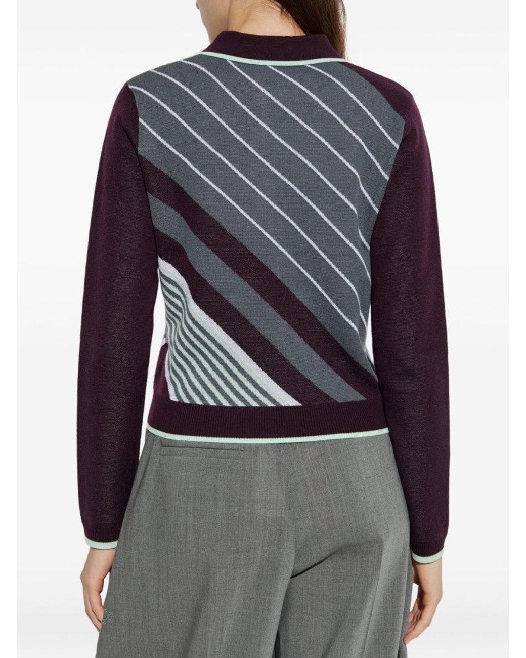 Casablanca Blue Stripe Polo Sweater