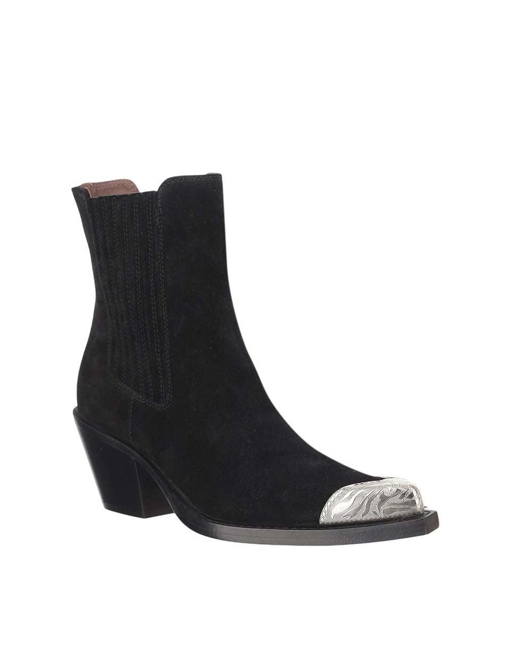 Paris Texas Black Suede Ankle Boots
