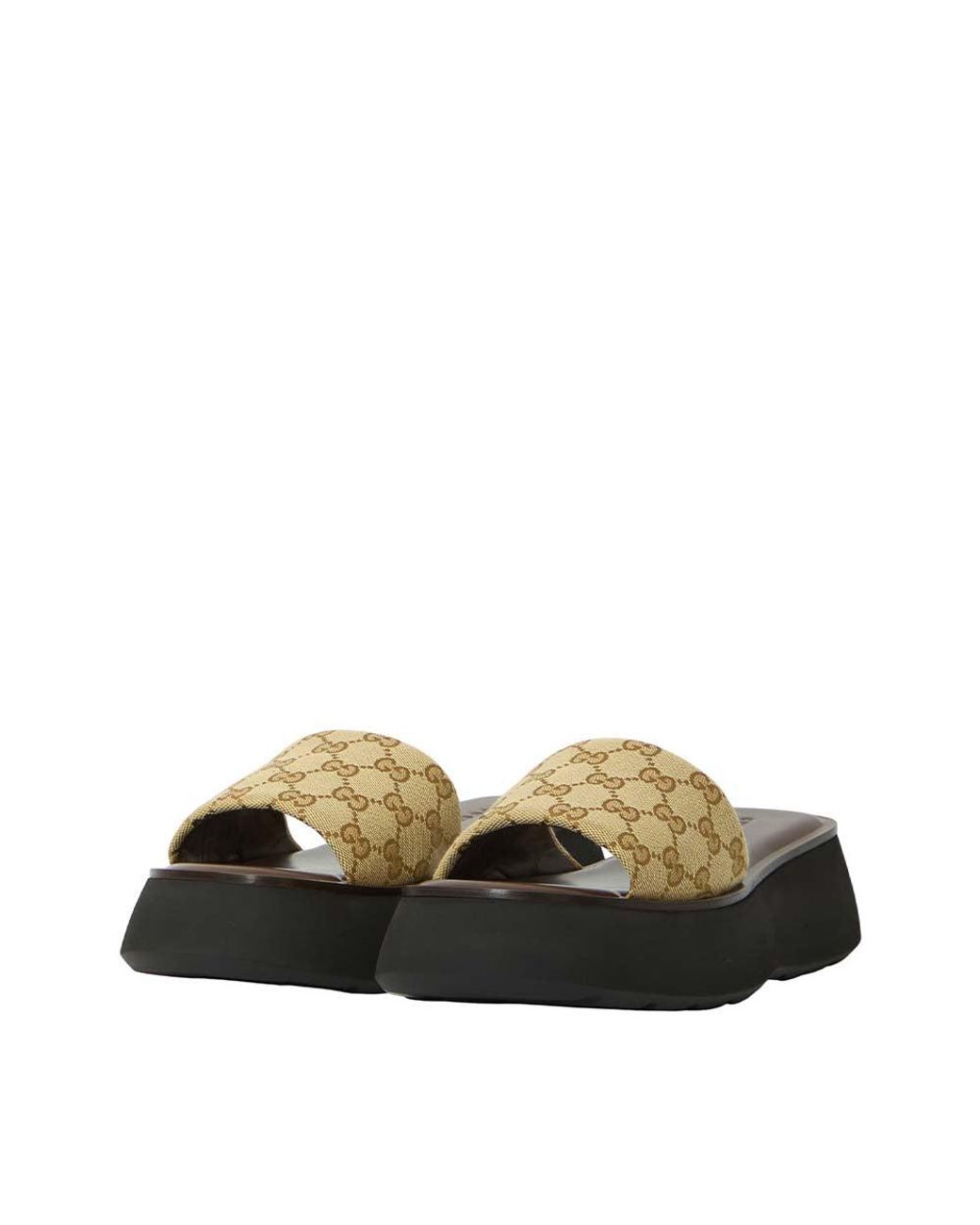 Gucci Brown Logo Gg Sandal