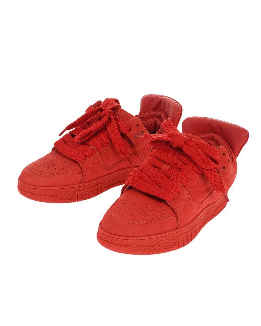 1989 STUDIO Red Leather Low-Top Sneakers for men