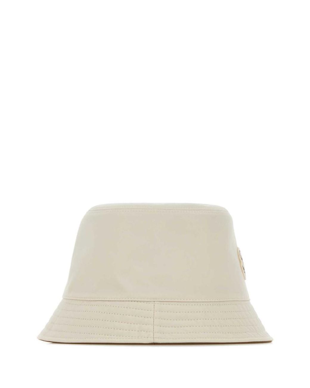 Moncler Natural Ivory Polyester Reversible Bucket Hat