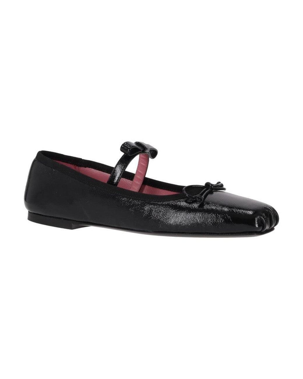 Vivetta Black Leather Ballet Flats