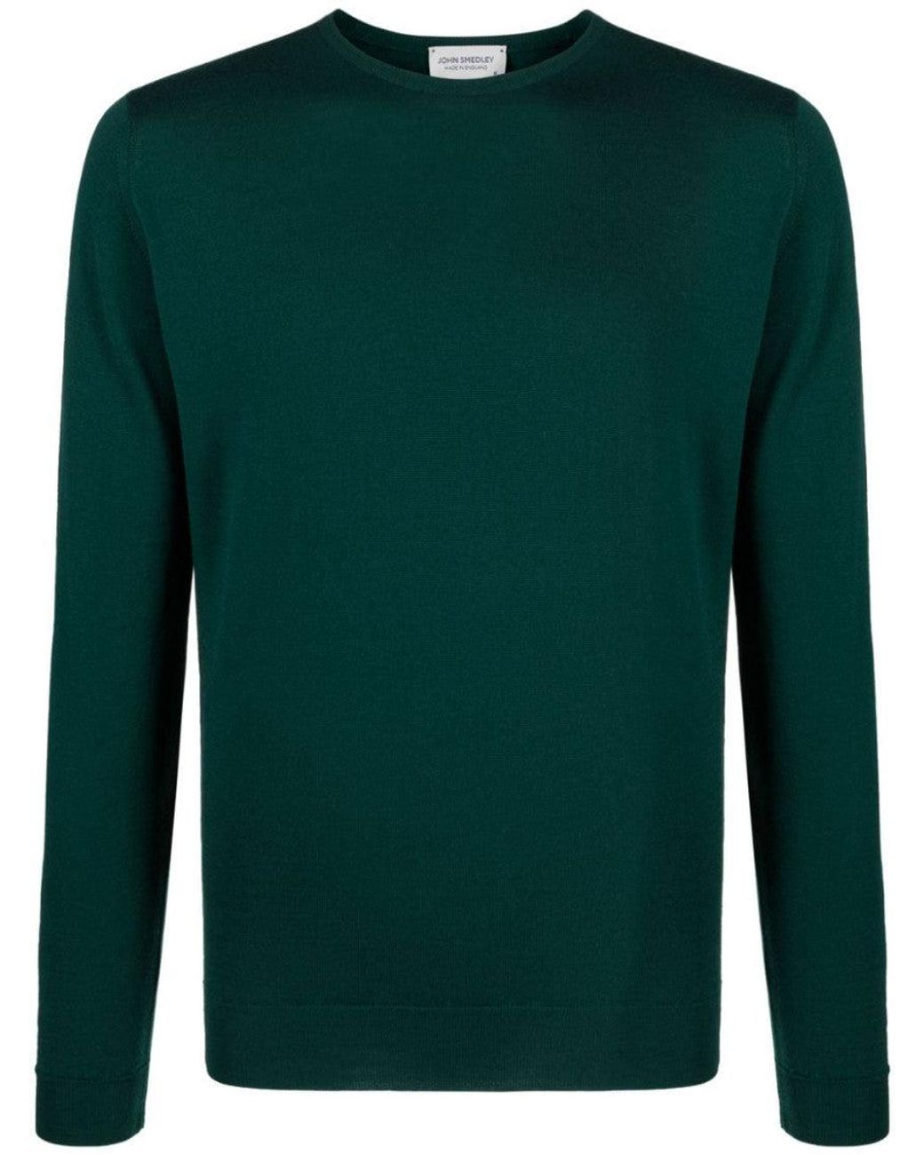John Smedley Green Dark Wool Jumper for men