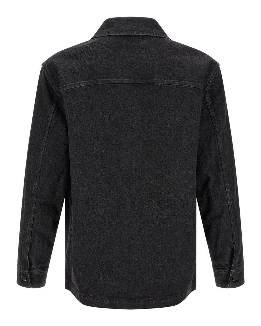 Saint Laurent Black 'Cassandre' Overshirt for men