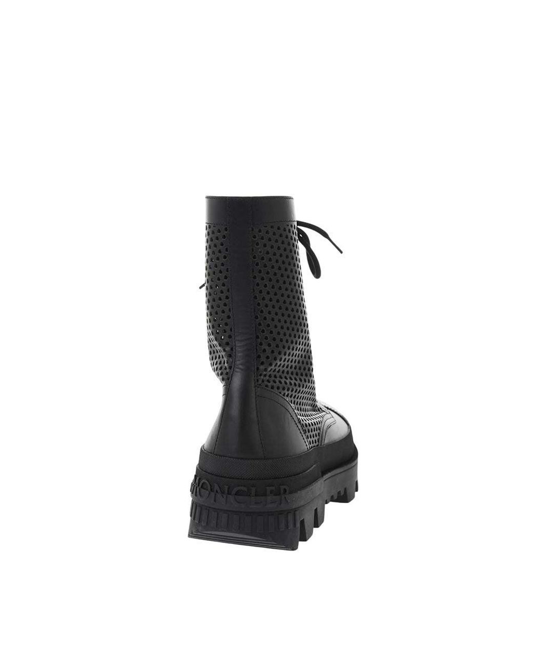 Moncler Black Lace-Up Boots
