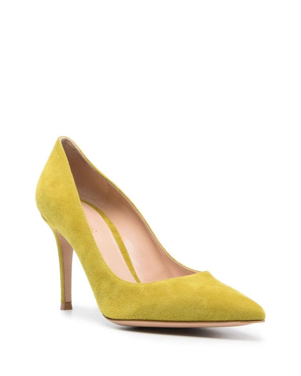 Gianvito Rossi Metallic Gianvito Suede Leather Pumps
