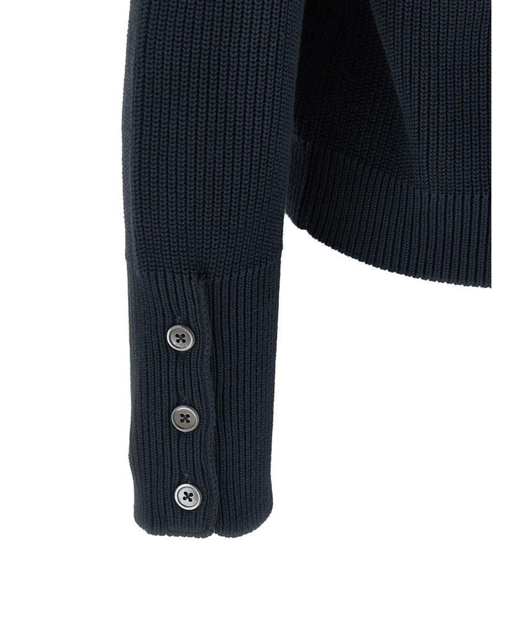 Thom Browne Blue 'Garment Dye' Cardigan for men