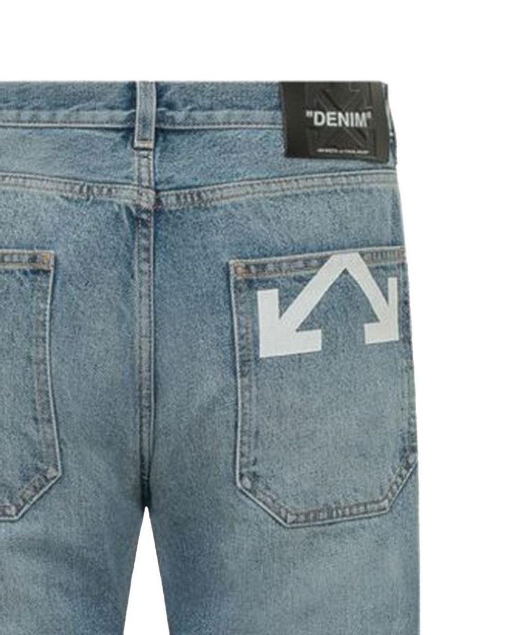 Off-White c/o Virgil Abloh Blue Regular Mid Rise Jean for men