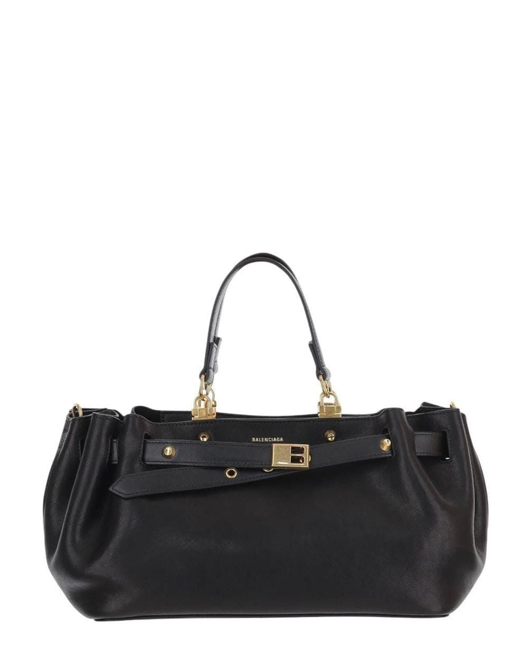 Balenciaga Black Fan Carry All Small Tote