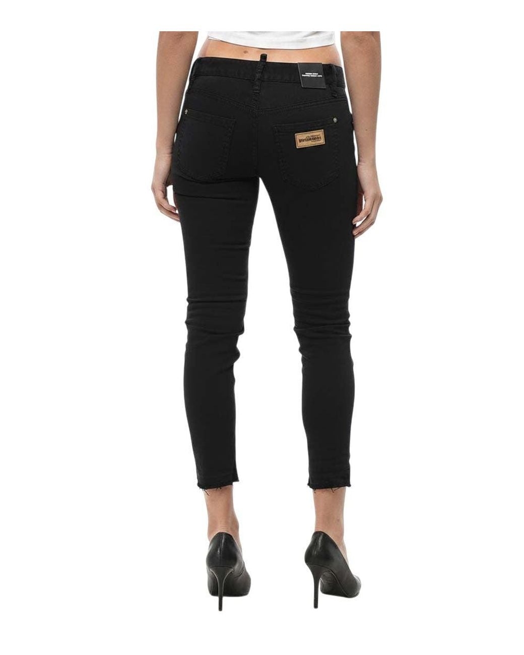 DSquared² Black Skinny Flat Front Pants