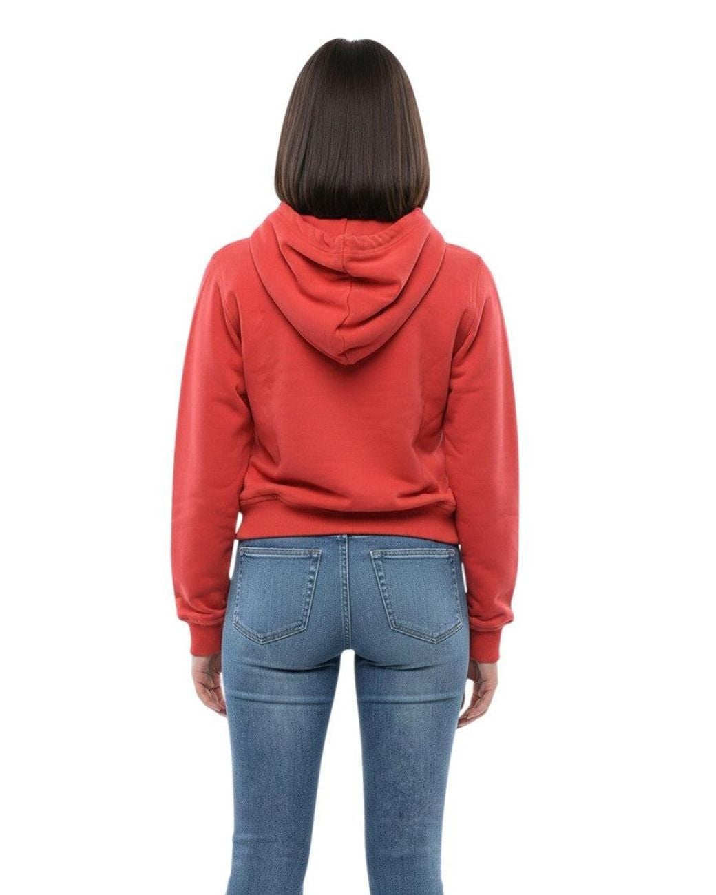 DIESEL Red Logo Hood Sweatshirt