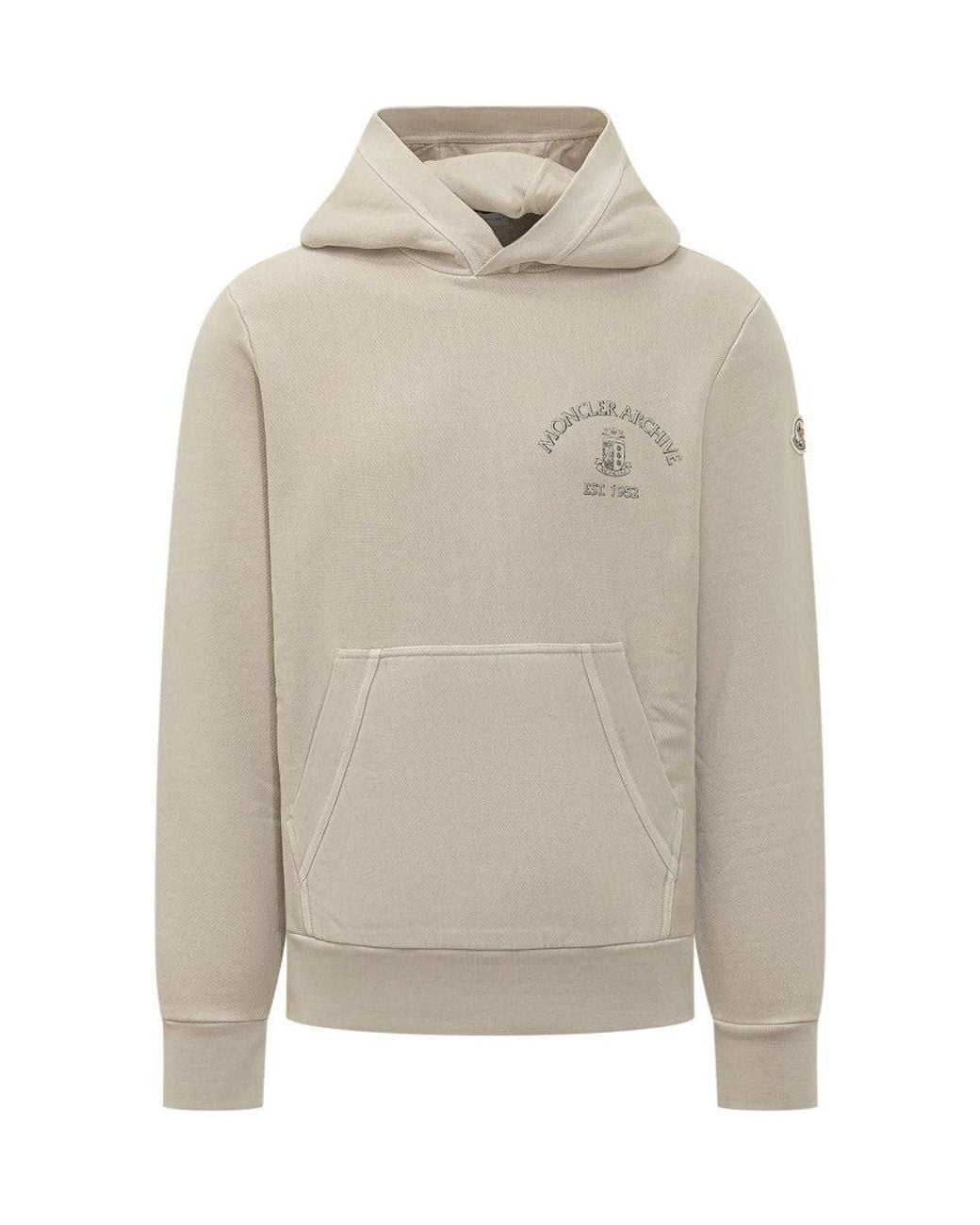 Moncler Natural Logo Hood Sweatshirt for men