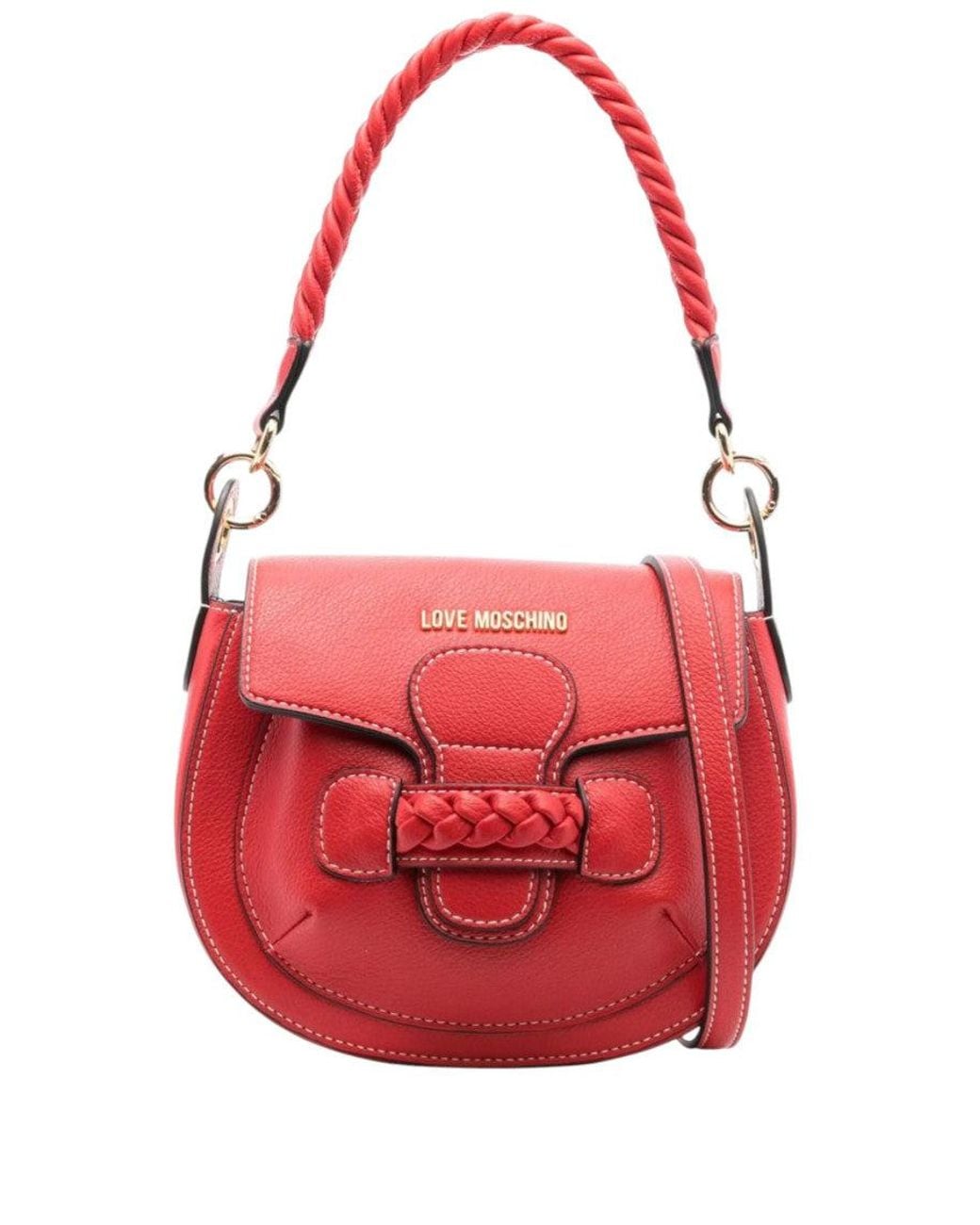 Love Moschino Red Logo Small Shoulder Bag