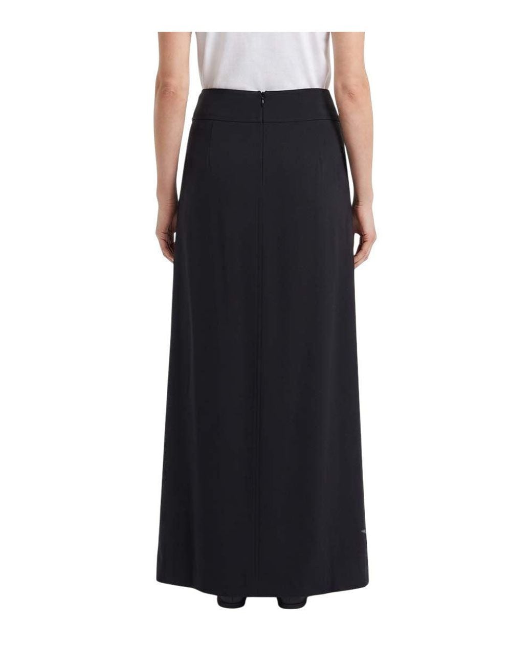 Studio Nicholson Black Pleated Midi Skirt