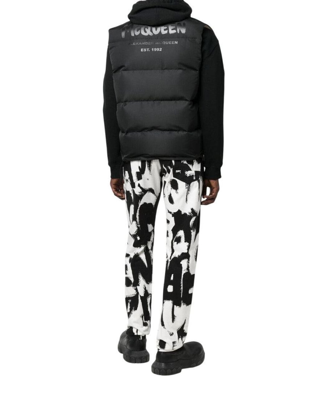 McQueen Black Shirt Collar Jacket for men