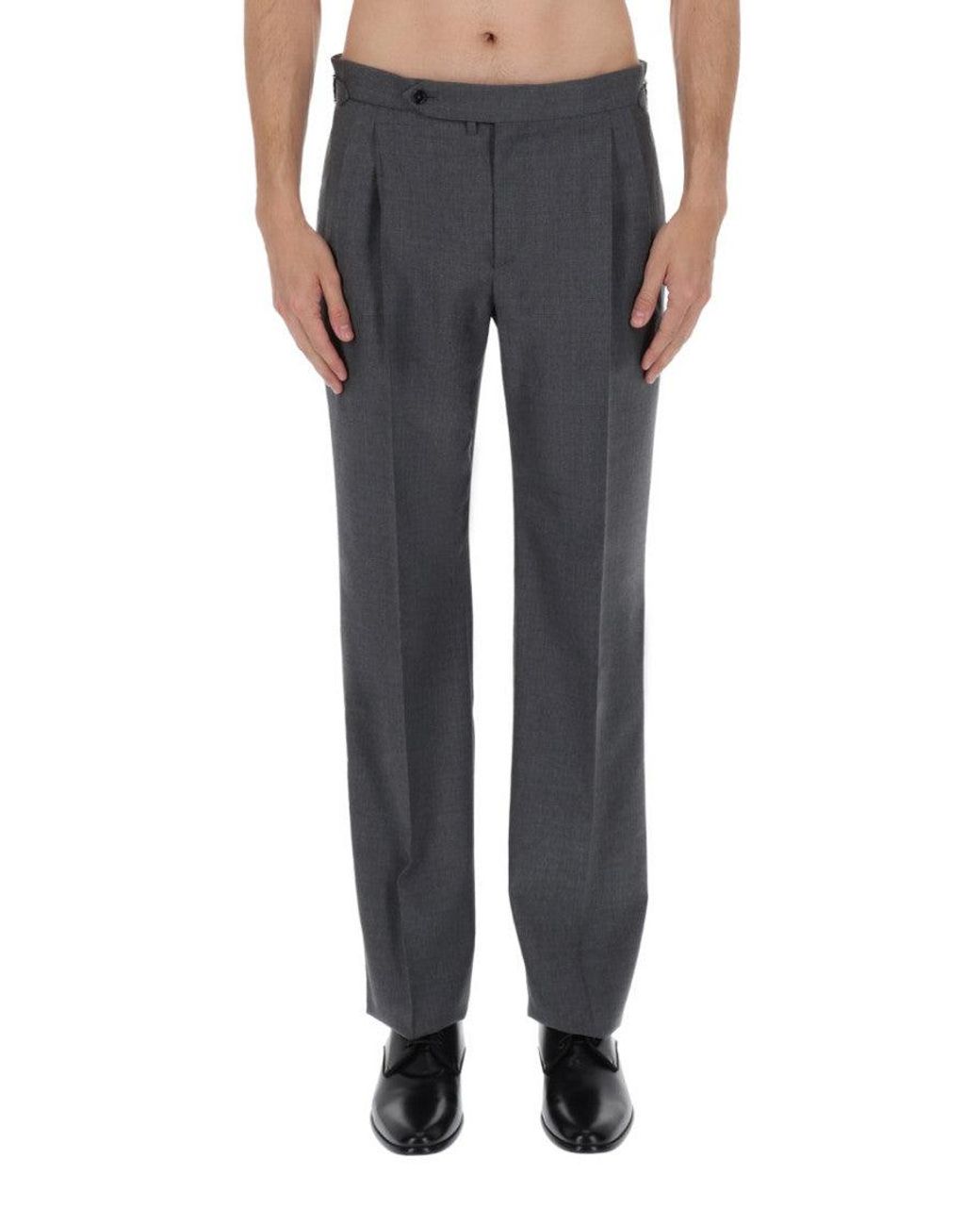 Dolce & Gabbana Gray Trousers Wool Canvas for men