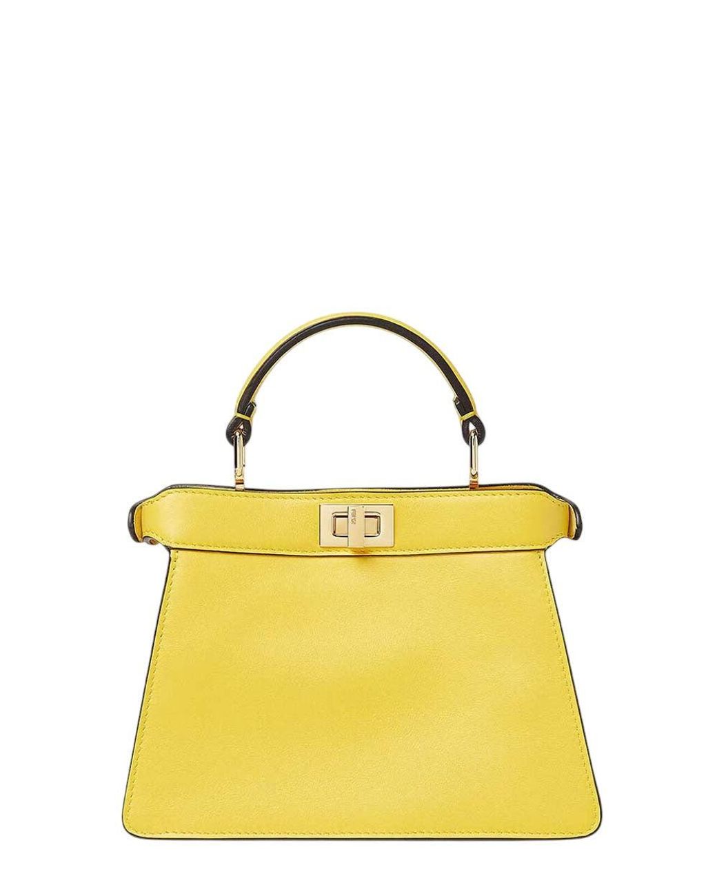 Fendi Yellow Peekaboo Small Satchel
