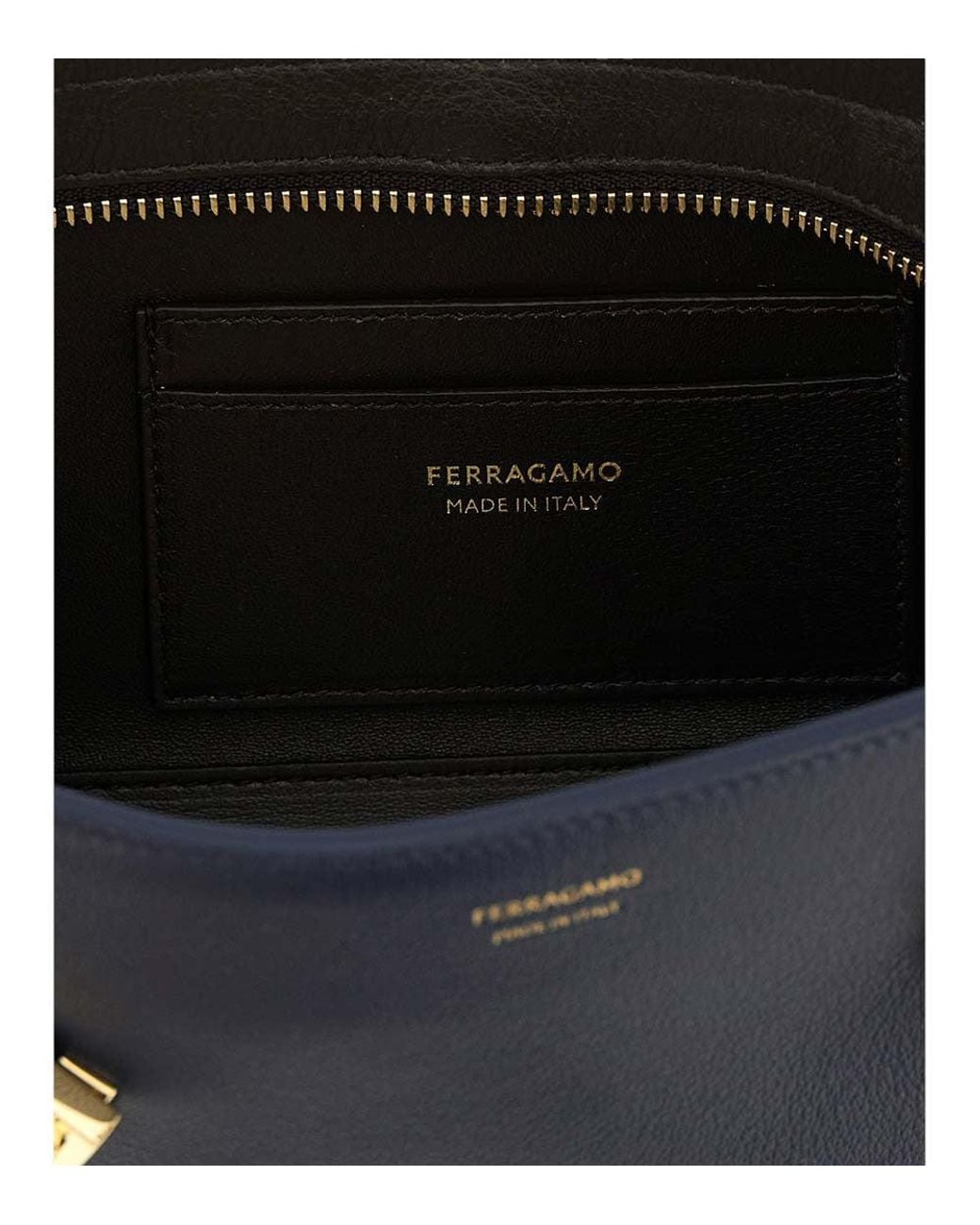 Ferragamo Blue Hug East-West Large Shoulder Bag