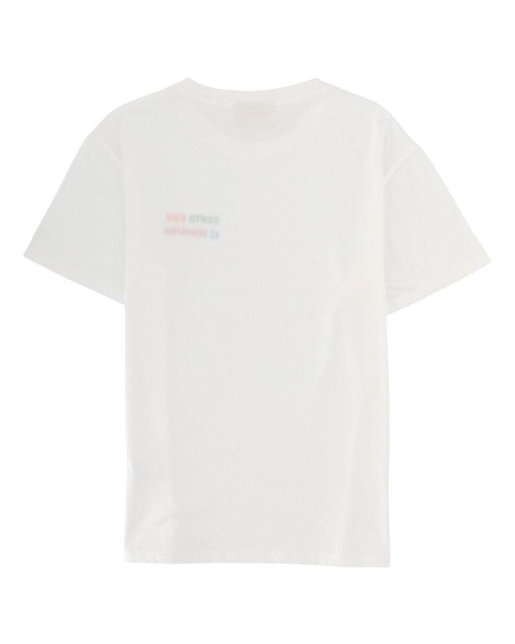Mc2 Saint Barth White Graphic Crew Neck T-Shirt