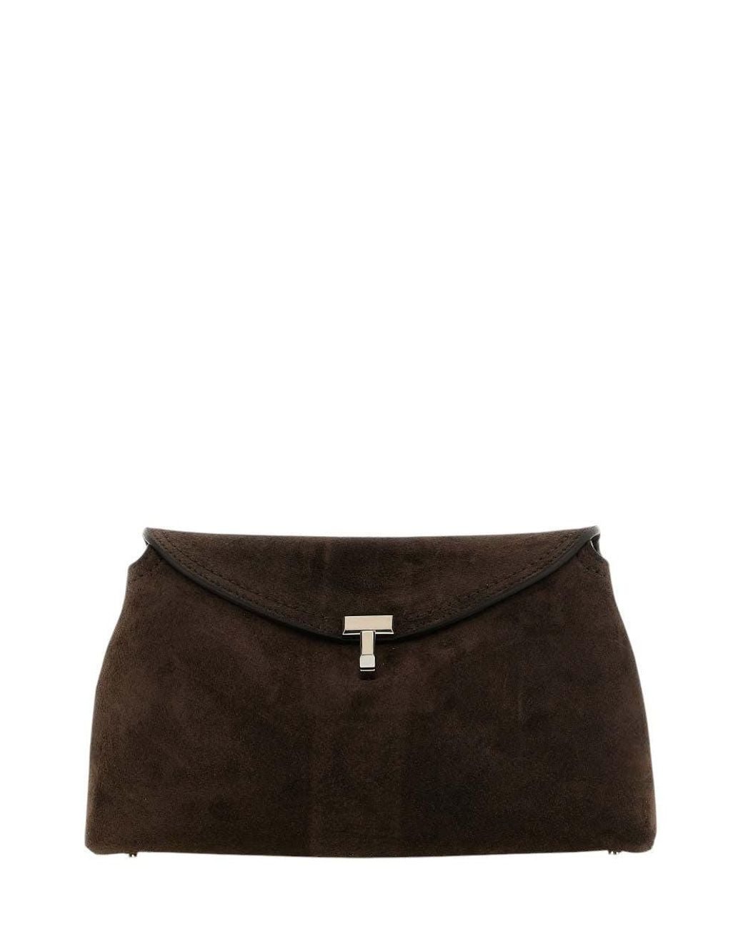 Totême Black T-Lock Clutch