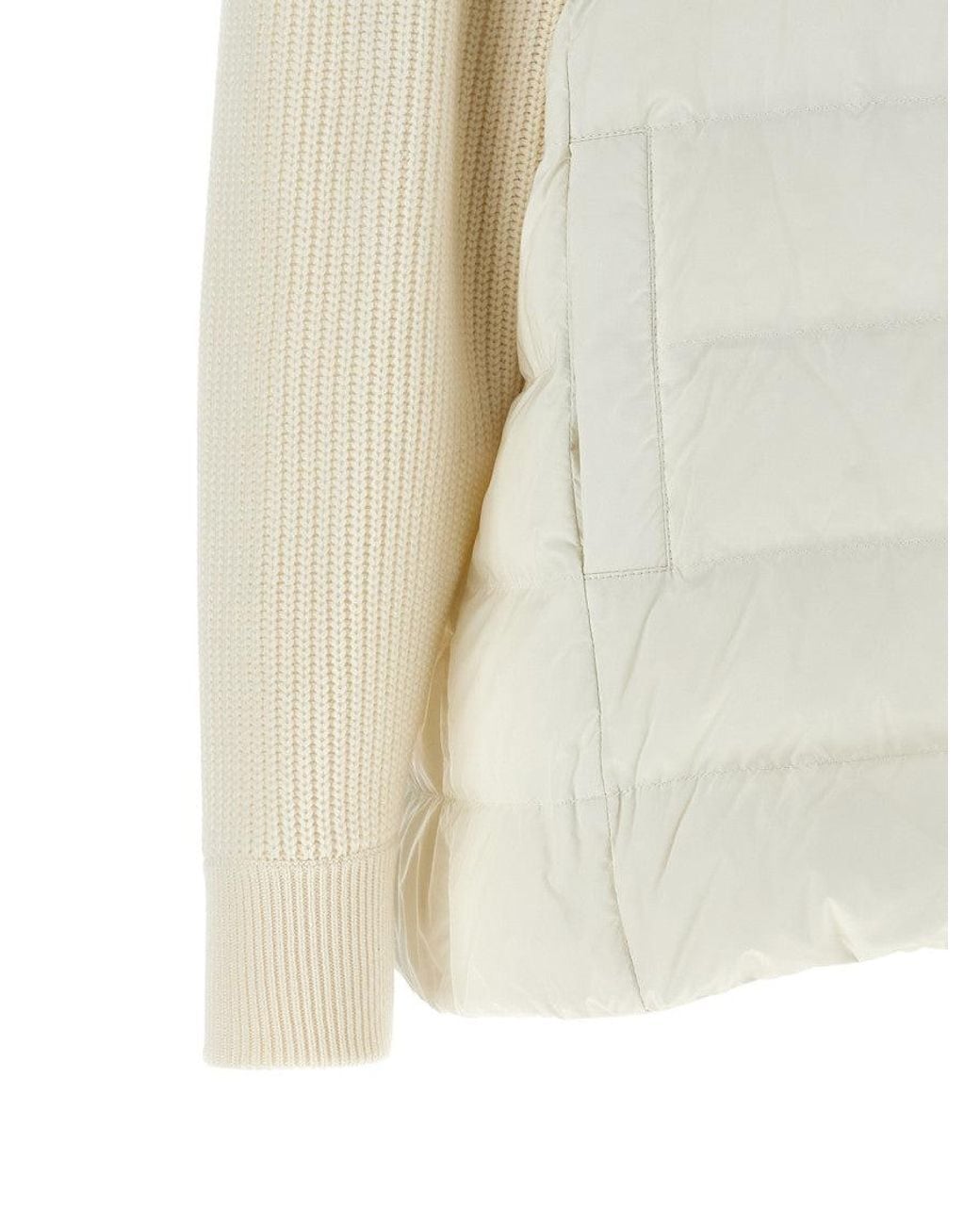 Brunello Cucinelli White Quilted Hood Jackets