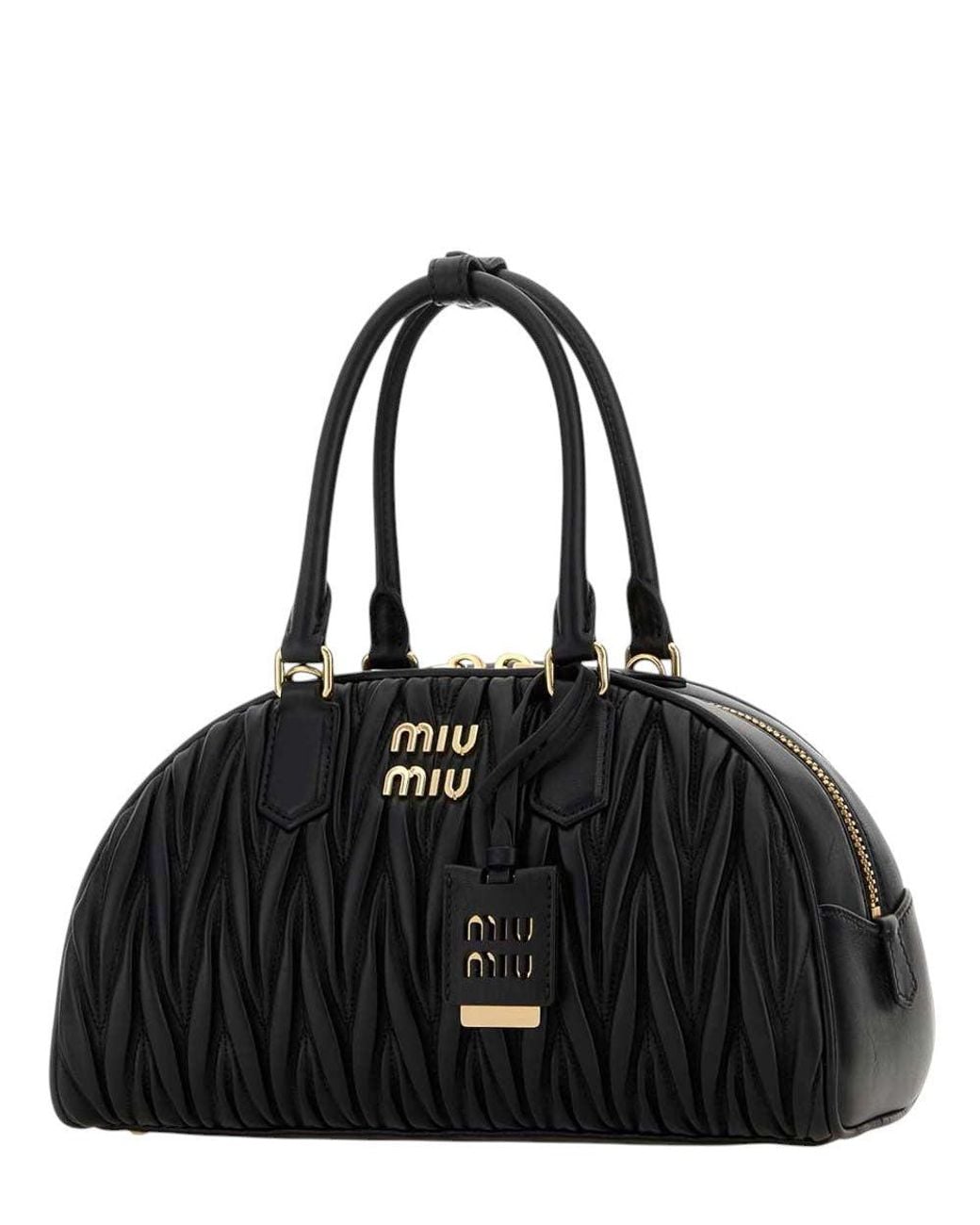 Miu Miu Black Arcadie Medium Shoulder Bag