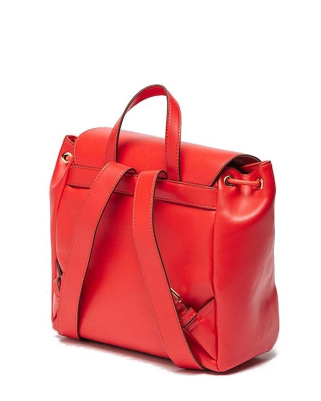 Love Moschino Red Golden Logo Small Backpack