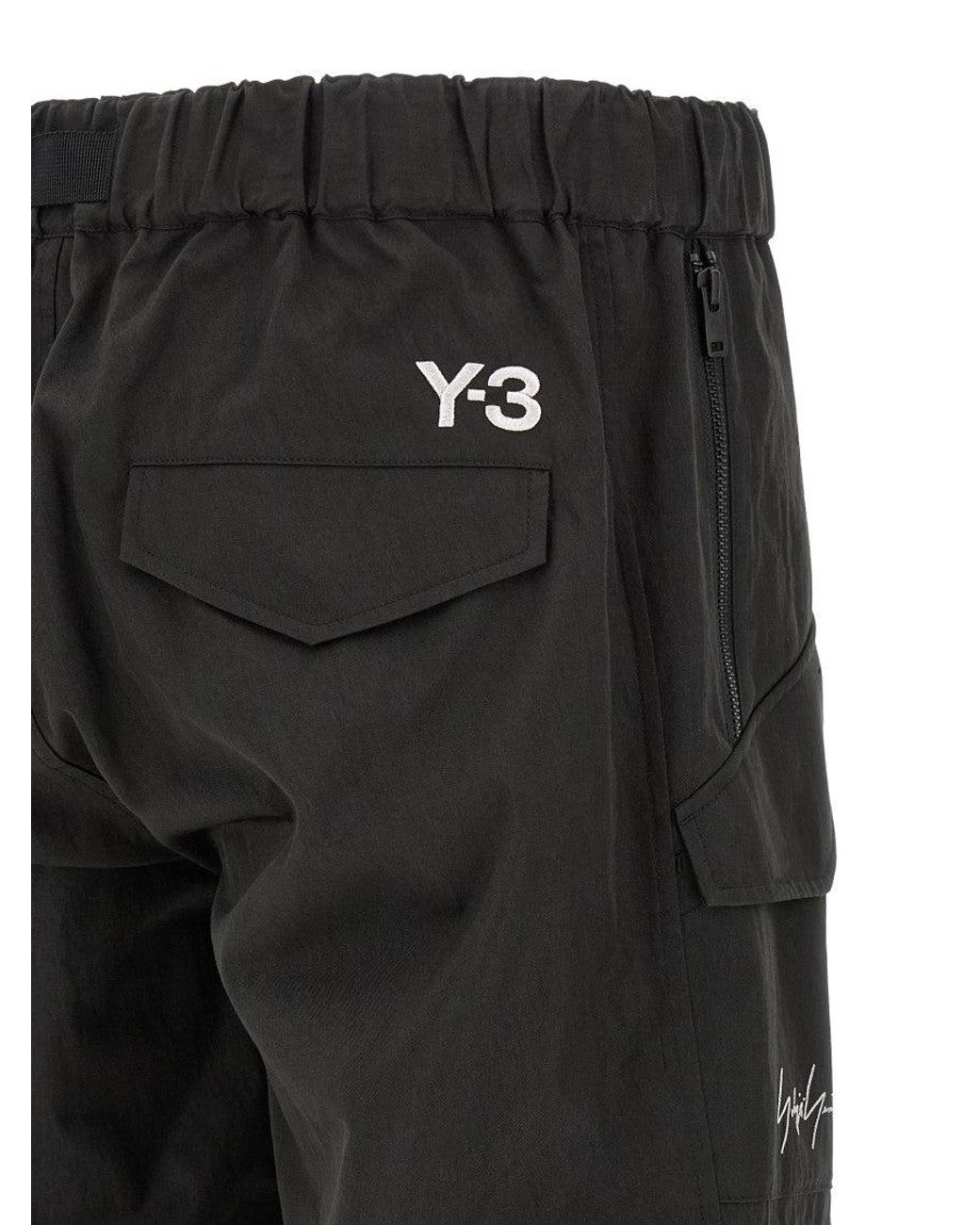 Y-3 Gray Loose Cargo Pants for men
