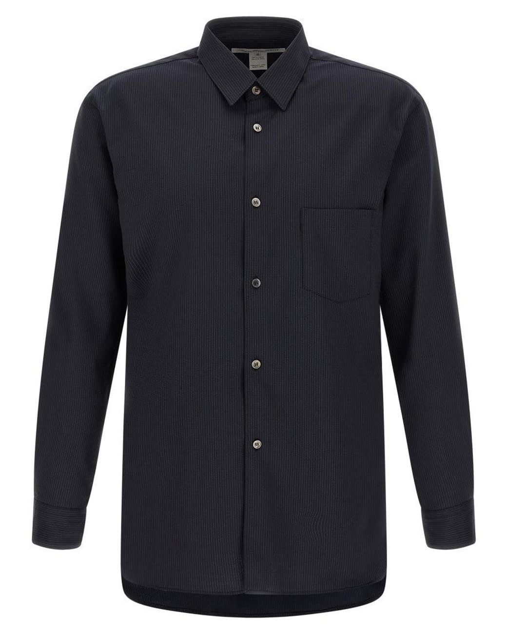 Comme des Garçons Blue Dark Stripes Shirt for men