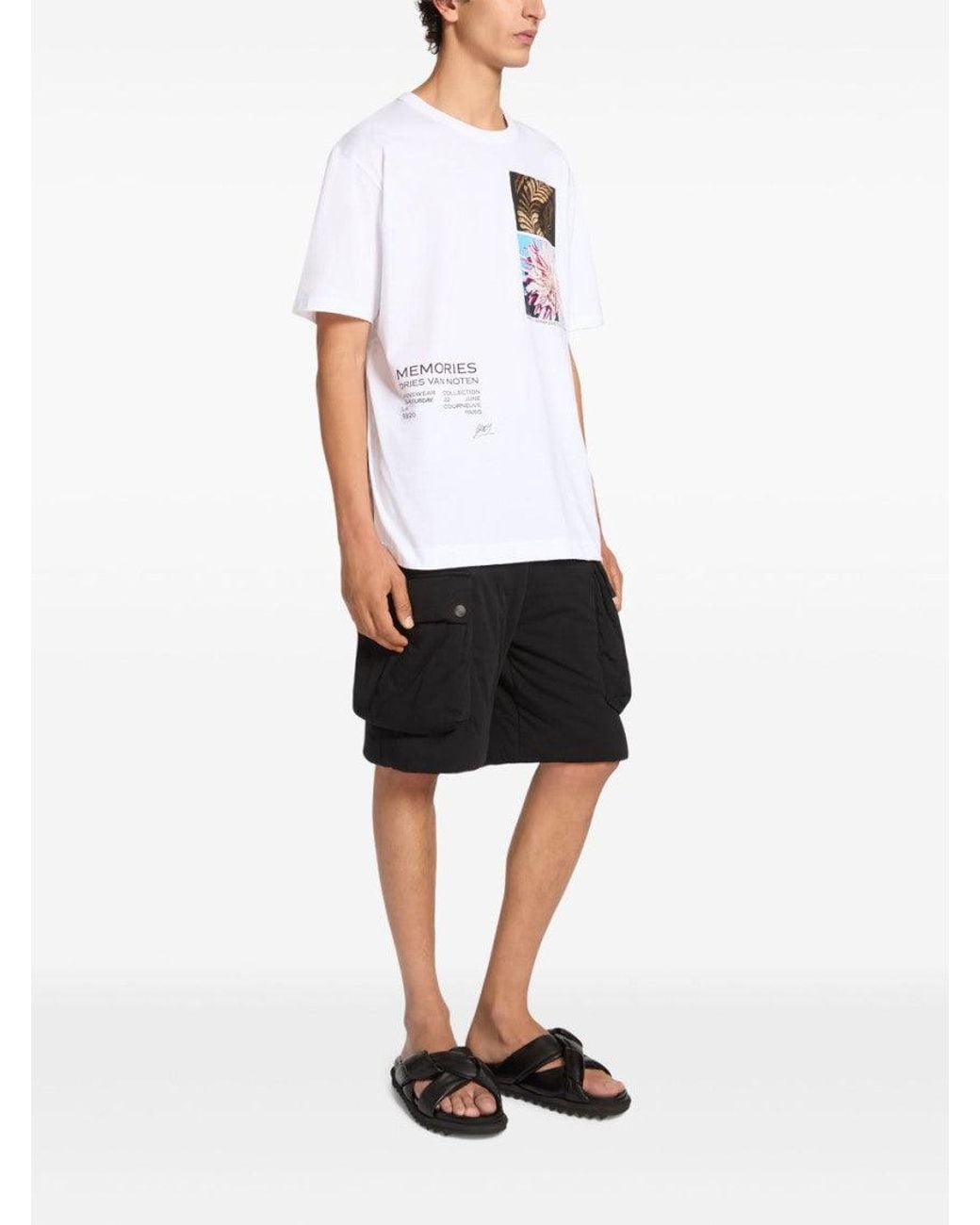Dries Van Noten White Crew Neck T-Shirt for men