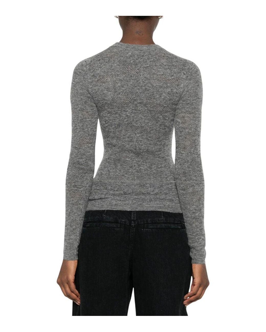 Brunello Cucinelli Gray Crew Neck Sweater