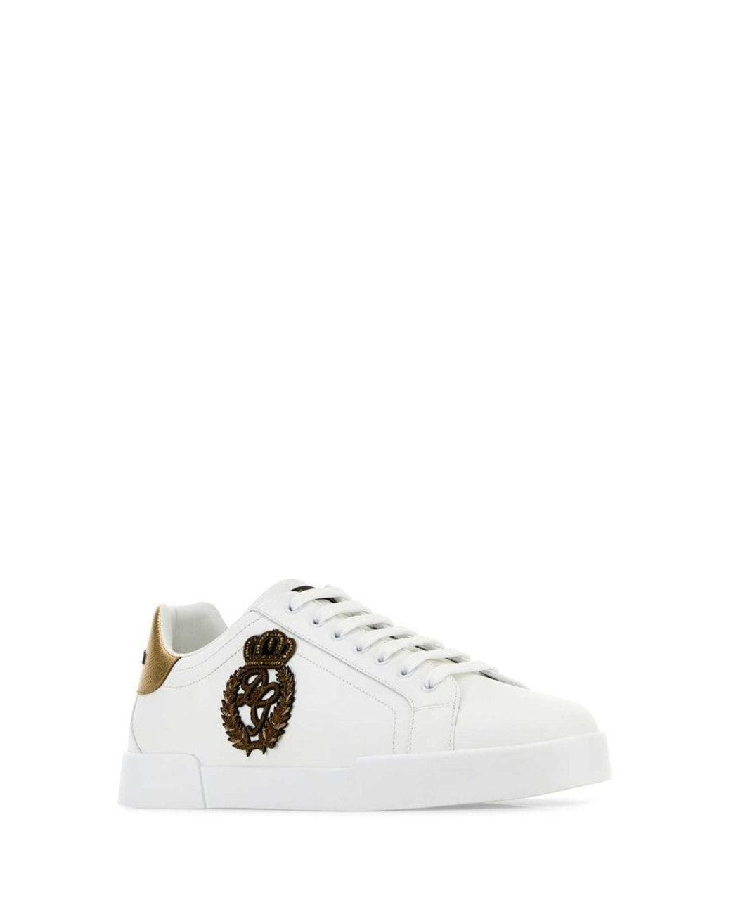 Dolce & Gabbana White Lace-Up Sneakers for men