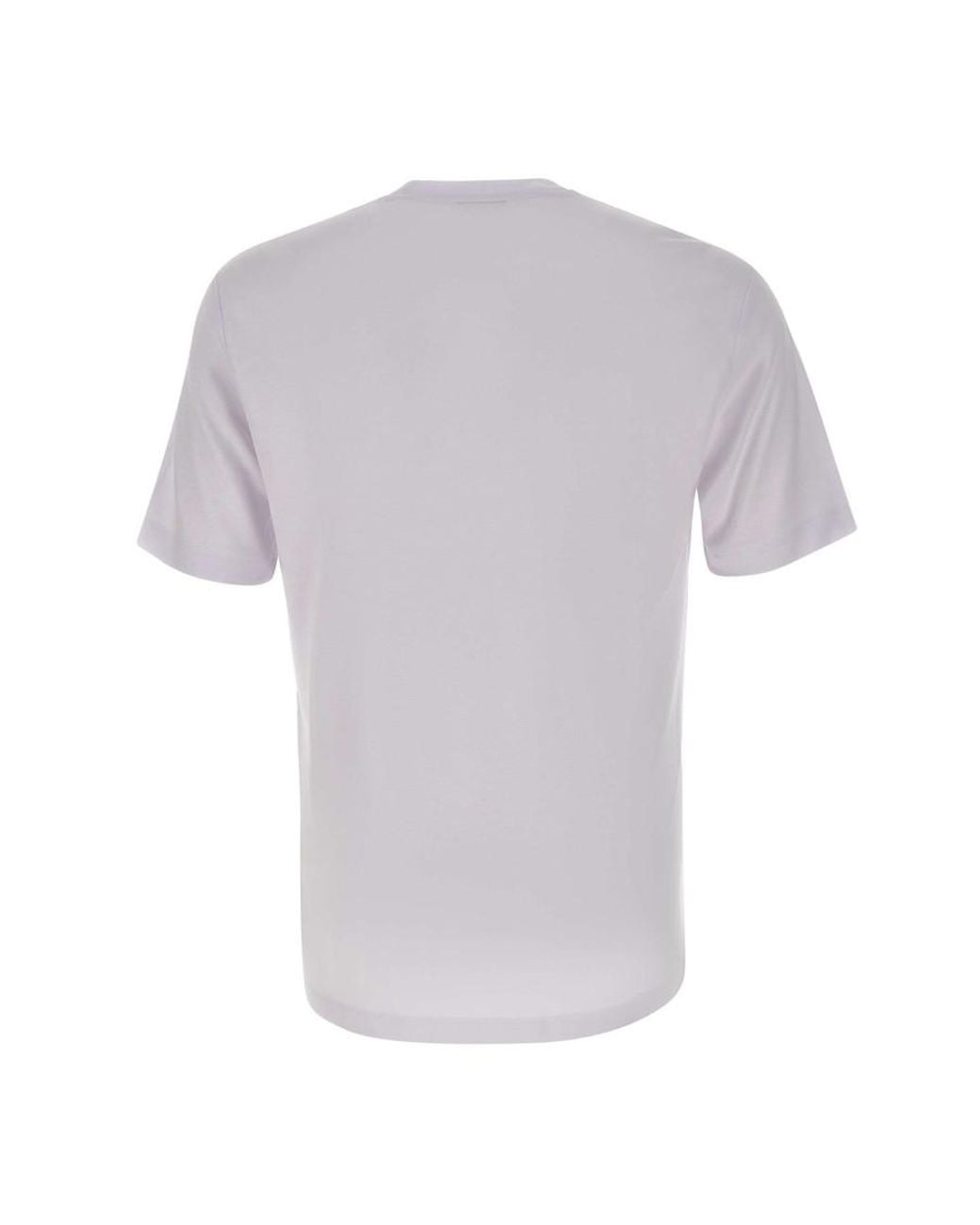 EA7 Gray Regular Logo T-Shirt for men