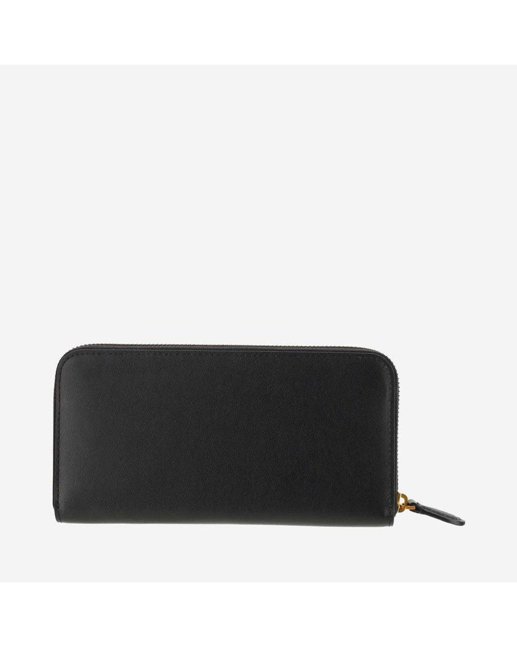 Pinko Black Love One Zip-Around Wallet
