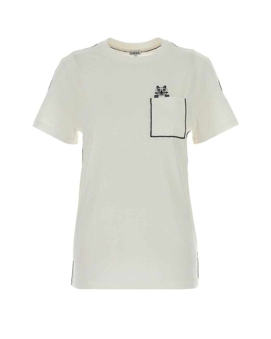 Loewe White Logo Crew Neck T-Shirt