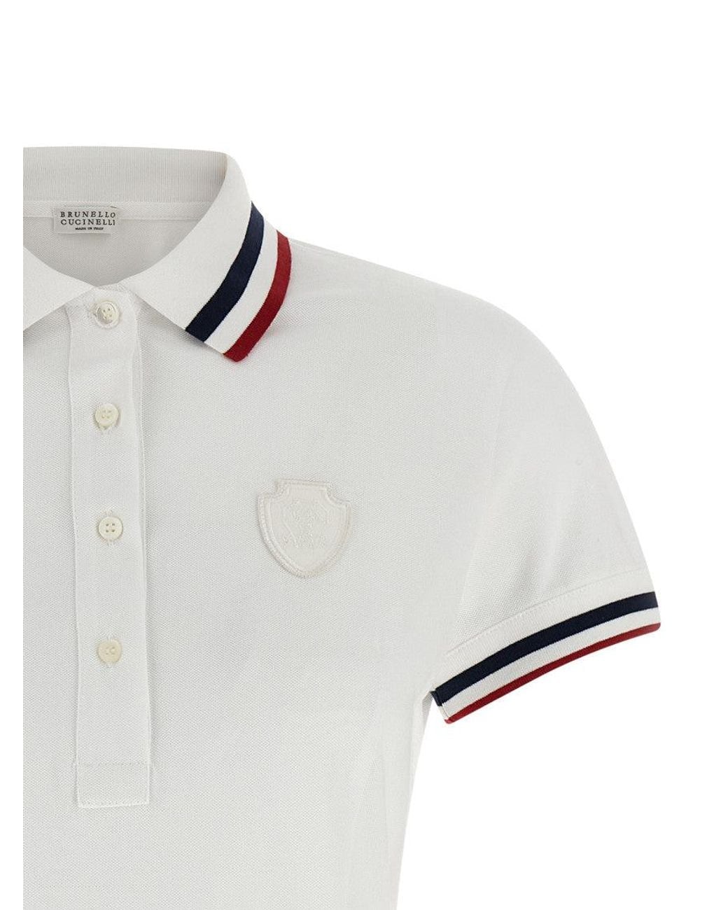 Brunello Cucinelli White Logo Embroidery Tennis Dress