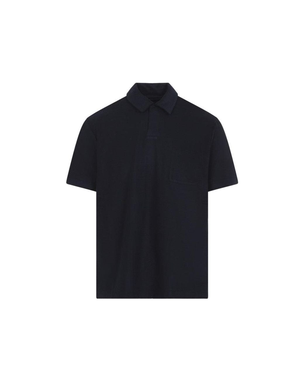 Ralph Lauren Black Solid Polo for men