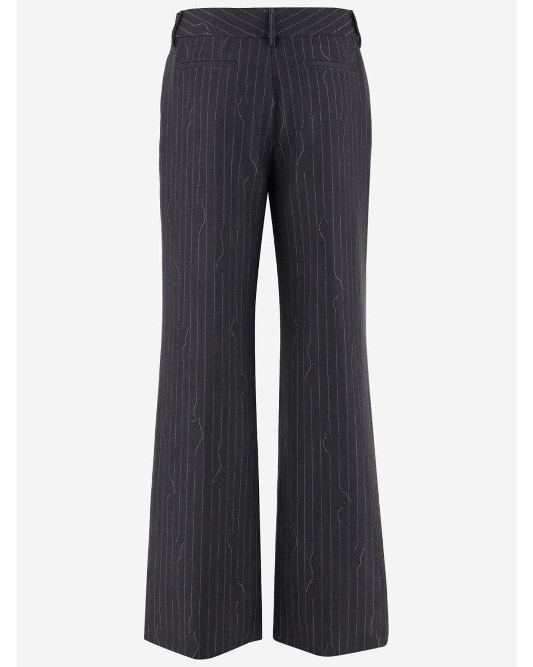 Off-White c/o Virgil Abloh Blue Pinstriped Trousers