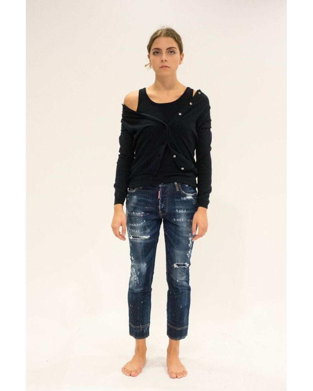 LA ROSE Black Sleeveless Tank