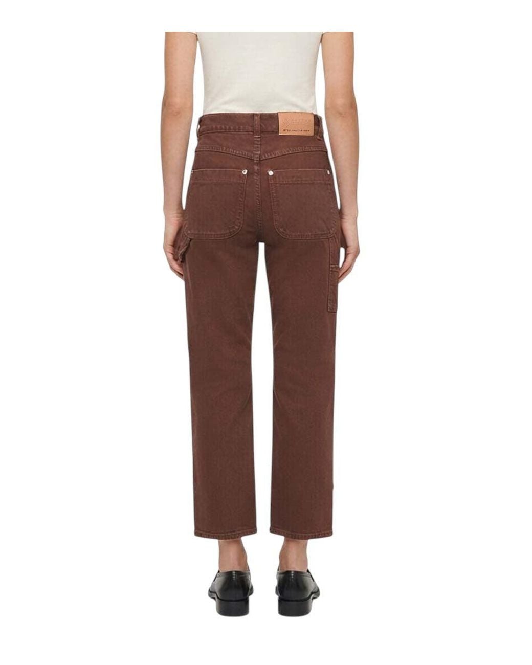 Stella McCartney Brown Straight High Rise Jeans