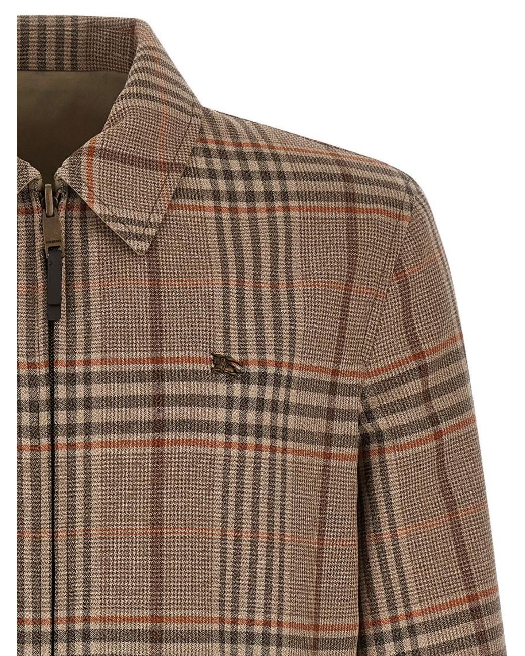 Burberry Brown Check Reversible Jacket for men