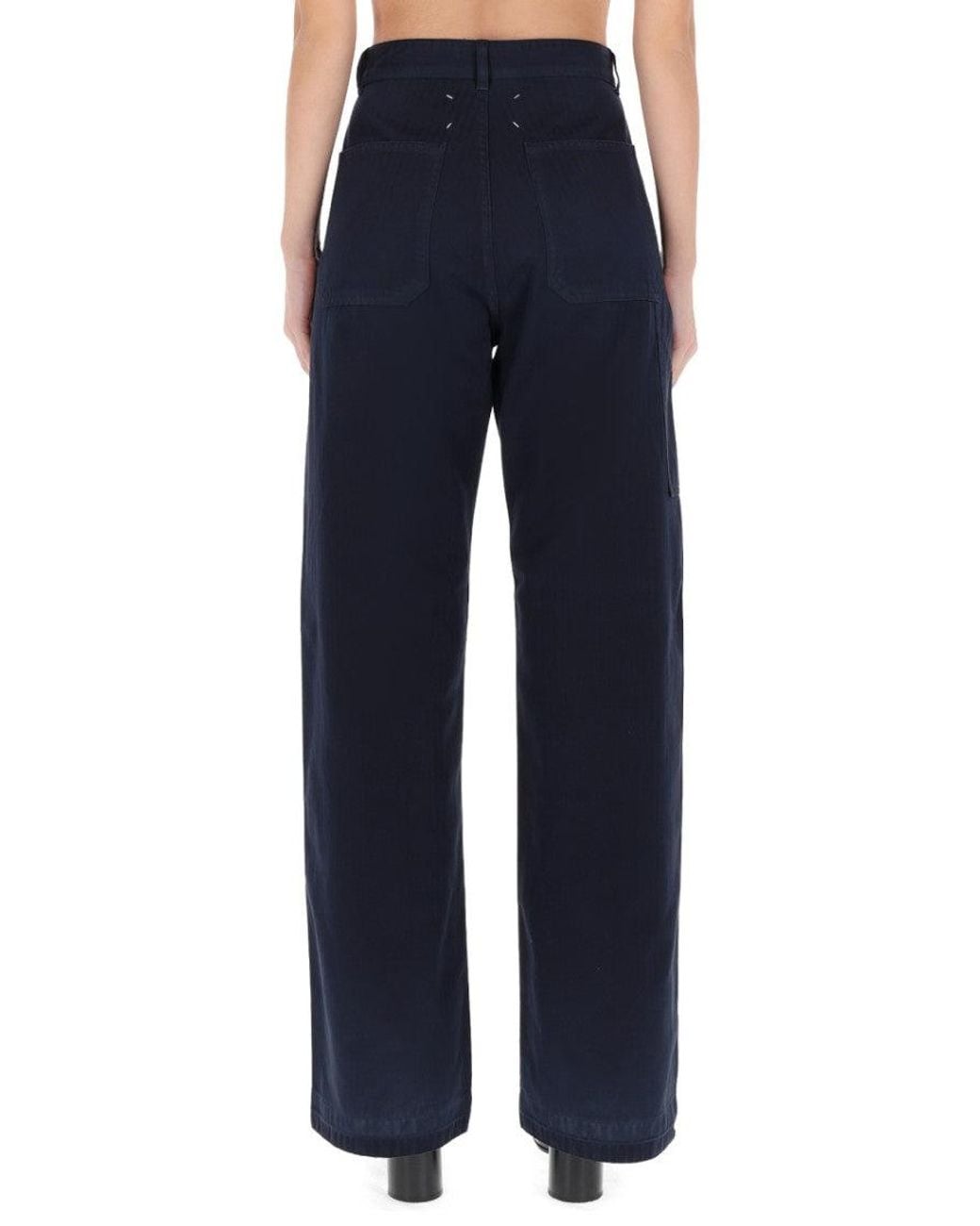 Maison Margiela Blue Relaxed High Rise Jeans
