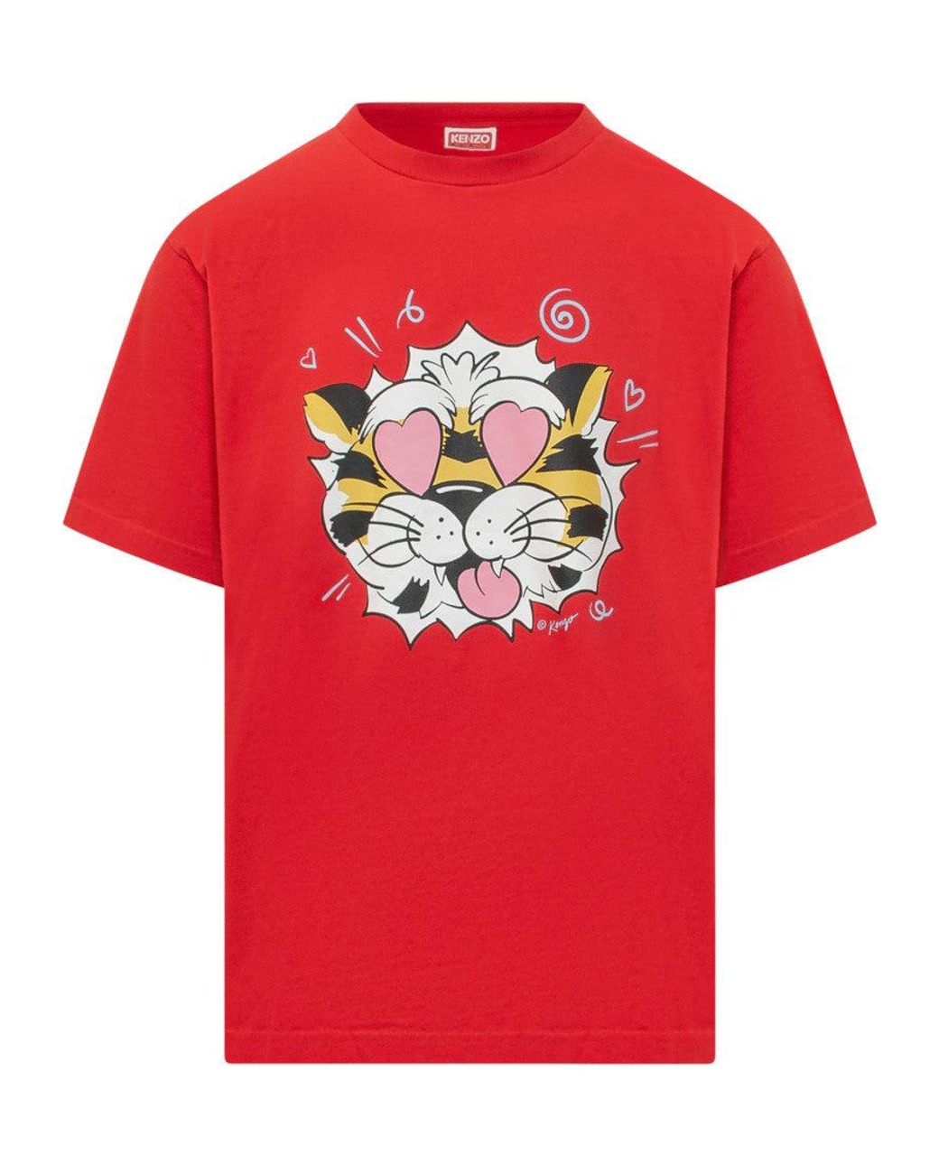 KENZO Red Crew Neck T-Shirt for men