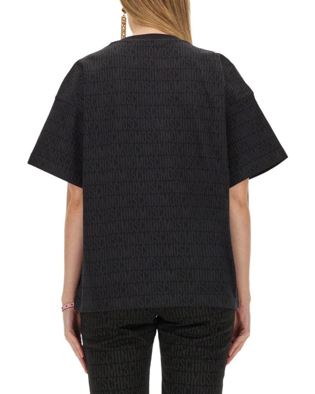 Moschino Black Logo Crew Neck T-Shirt
