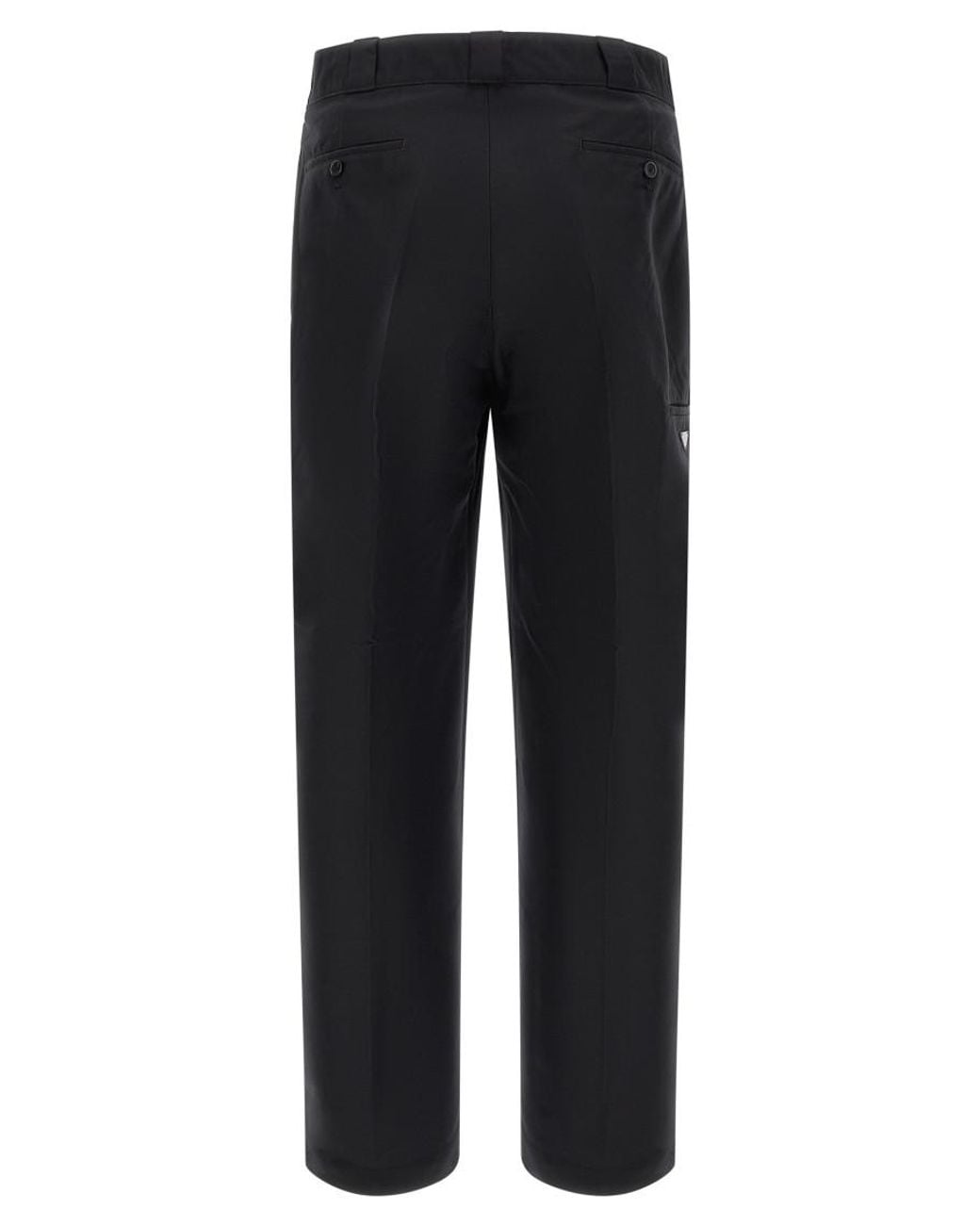 Prada Black Relaxed Flat Front Pants for men