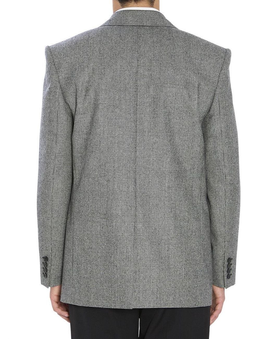 Saint Laurent Gray Single Breasted Blazer for men